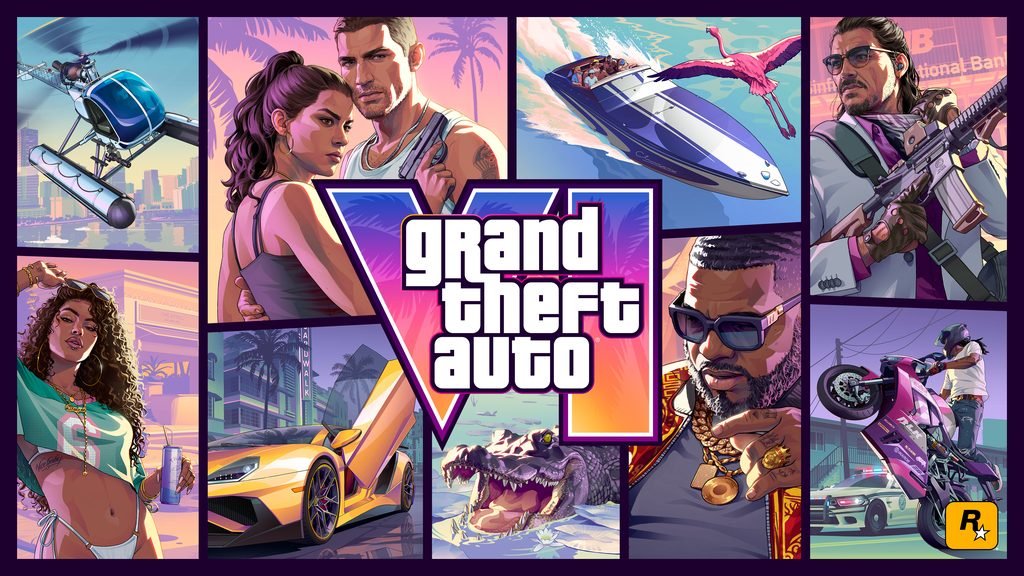 Arte oficial de la portada de Grand Theft Auto VI, que sale el 19 de noviembre de 2026.